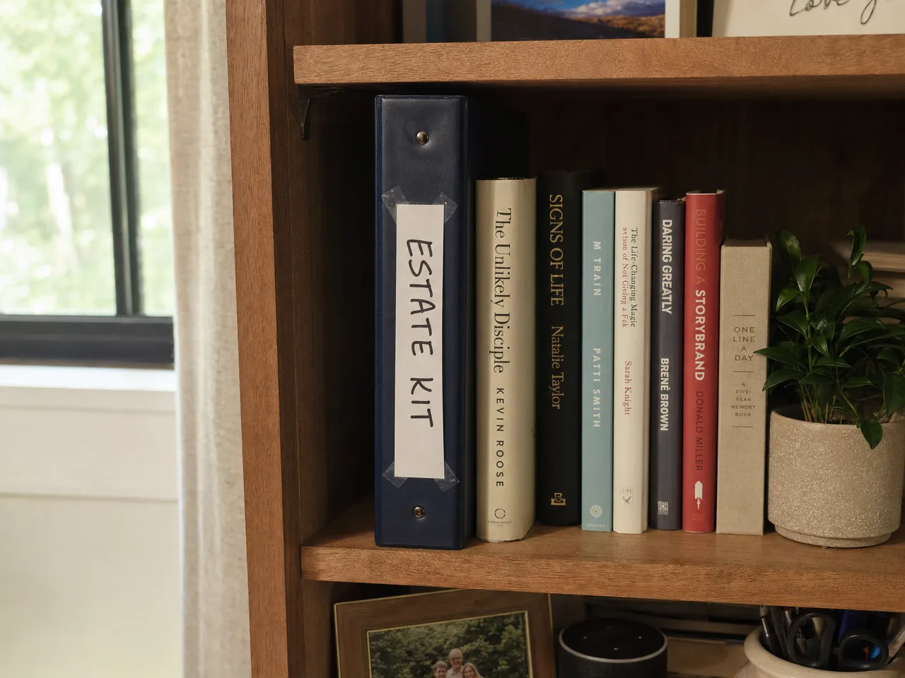 The Estate Kit prepared and kept ready on a desk